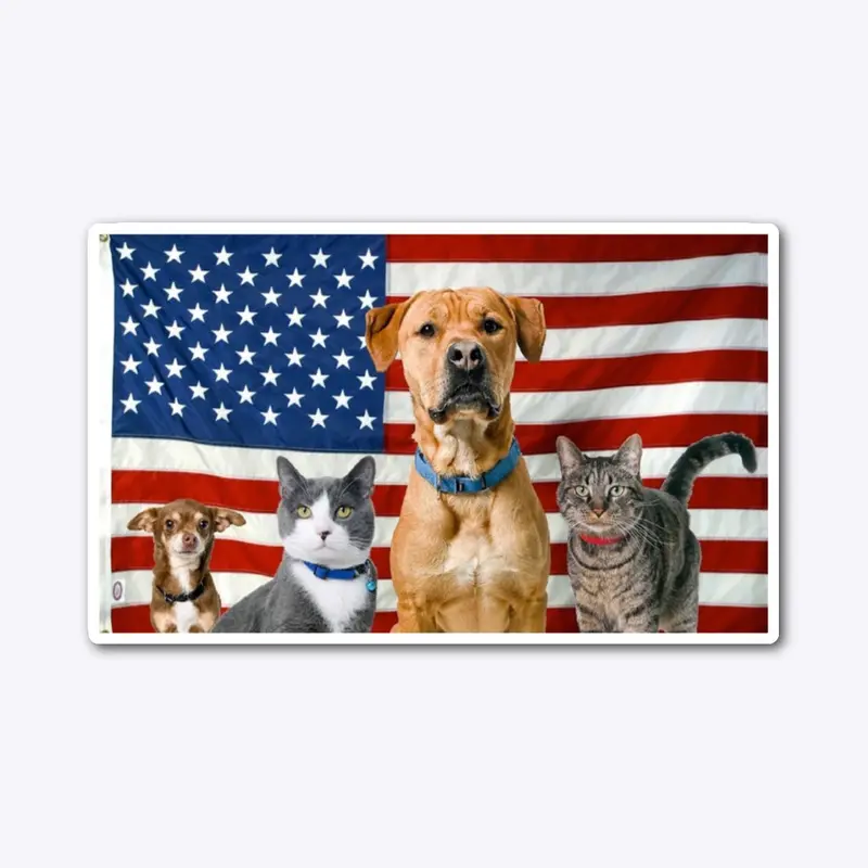 Cats, Dogs & The American Flag